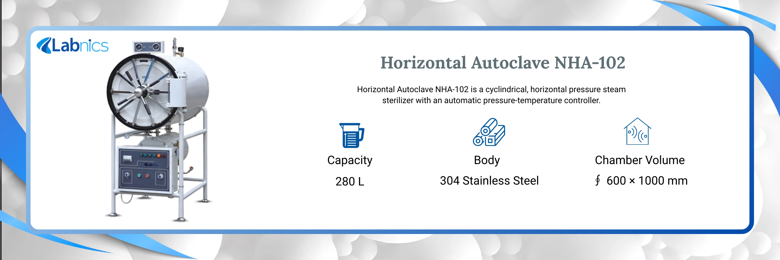Horizontal Autoclave NHA-102