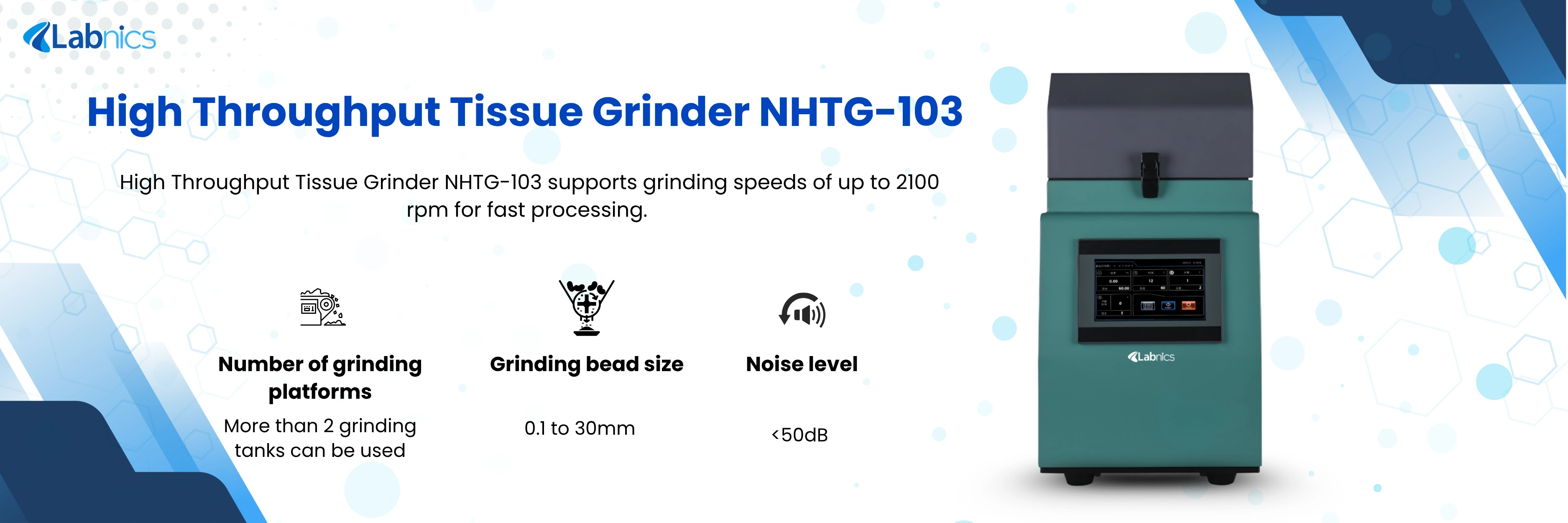 High Throughput Tissue Grinder NHTG-103
