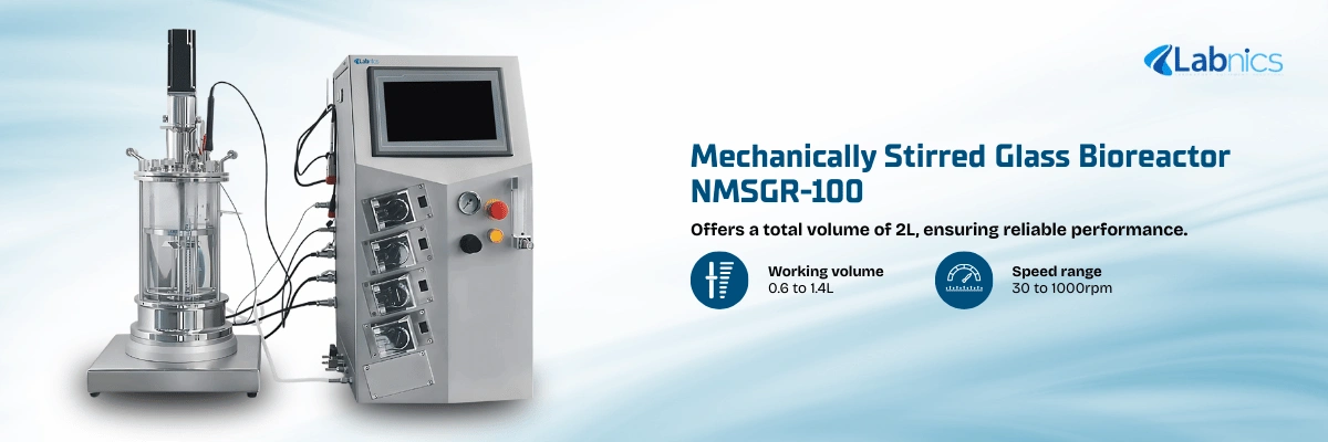Mechanically Stirred Glass Bioreactor NMSGR-100