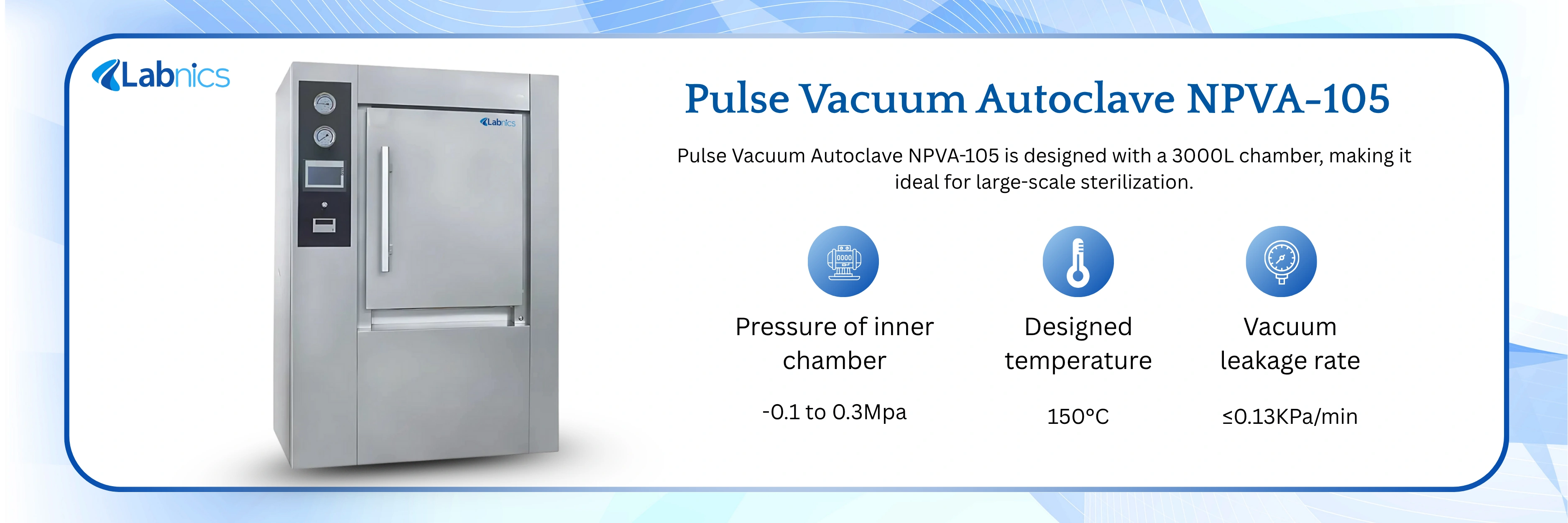 Pulse Vacuum Autoclave NPVA-105