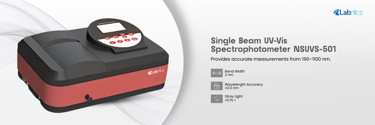 Single Beam UV-Vis Spectrophotometer NSUVS-501